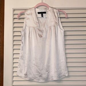 NWOT WHBM White Satin top